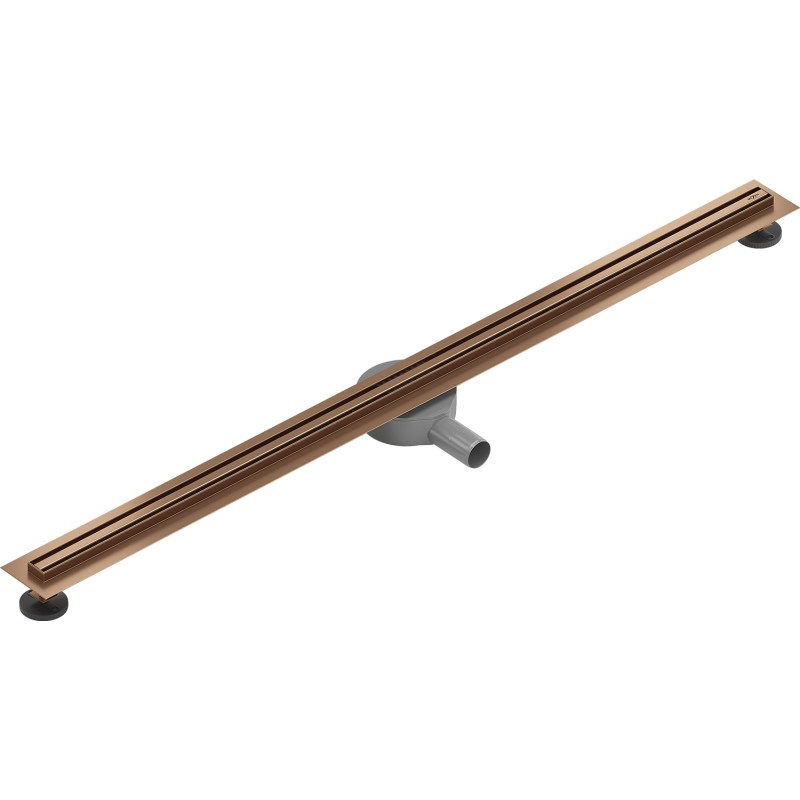 Mexen Flat 360° Slim odpływ liniowy obrotowy 160 cm, miedź szczotkowana - 1C41160