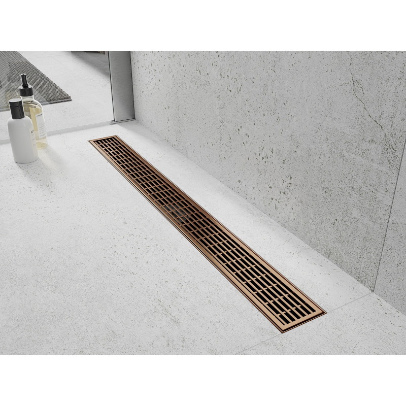 Mexen Flat 360° M33 odpływ liniowy obrotowy 70 cm, miedź szczotkowana - 1C33070-40