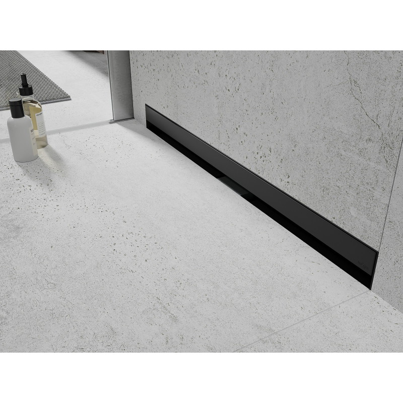 Mexen Flat Wall odpływ liniowy ścienny 2w1 90 cm, czarny - 1730090