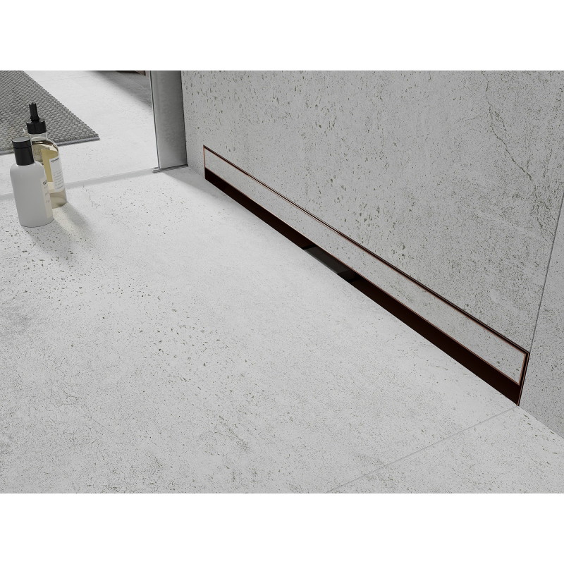 Mexen Flat Wall odpływ liniowy ścienny 2w1 50 cm, różowe złoto - 1630050