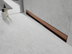Mexen Flat Wall odpływ liniowy ścienny 2w1 120 cm, różowe złoto - 1630120