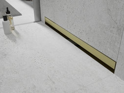 Mexen Flat Wall odpływ liniowy ścienny 2w1 70 cm, złoty szczotkowany - 1A30070
