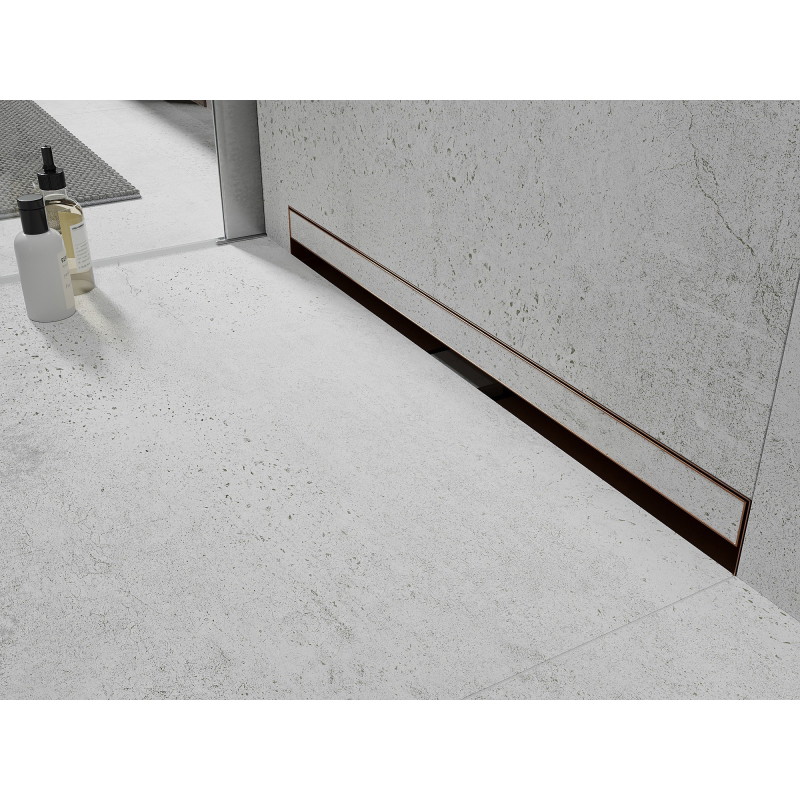 Mexen Flat Wall odpływ liniowy ścienny 2w1 80 cm, miedź szczotkowana - 1C30080