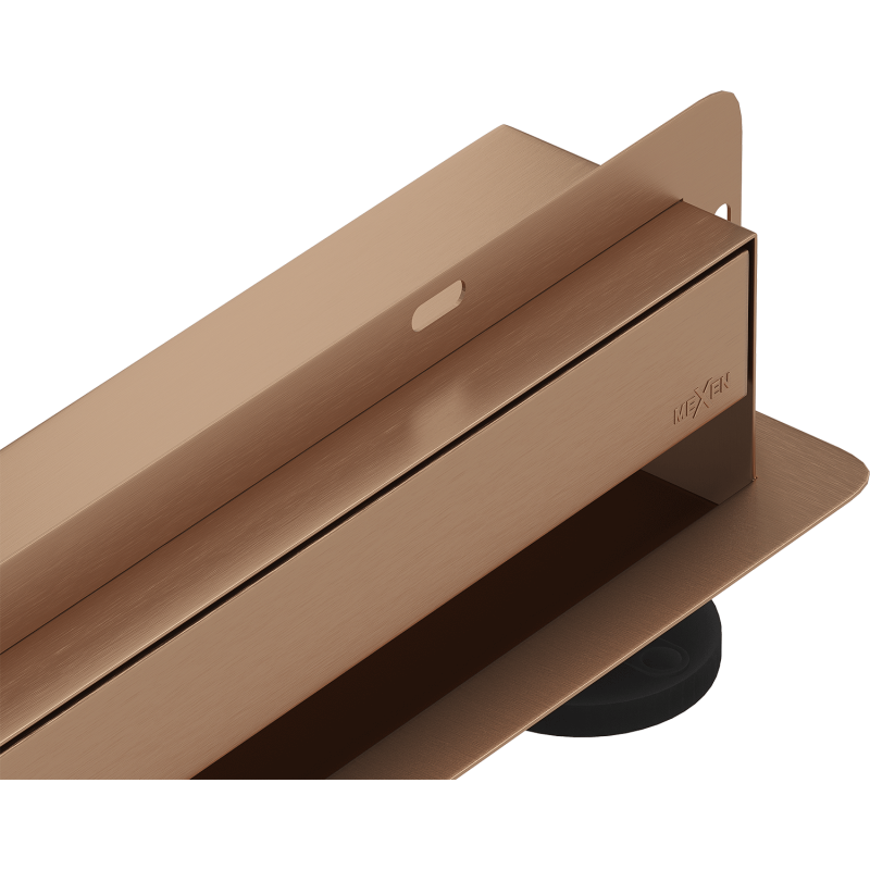 Mexen Flat Wall odpływ liniowy ścienny 2w1 90 cm, miedź szczotkowana - 1C30090