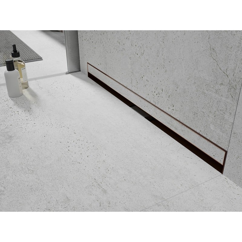 Mexen Flat Wall odpływ liniowy ścienny 2w1 90 cm, miedź szczotkowana - 1C30090