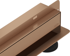 Mexen Flat Wall odpływ liniowy ścienny 2w1 100 cm, miedź szczotkowana - 1C30100