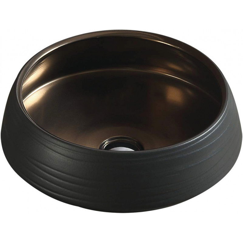 Mexen Ariana umywalka nablatowa 43 x 43 cm, czarna/złota - 22054366