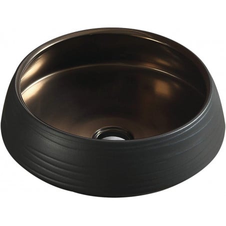 Mexen Ariana umywalka nablatowa 43 x 43 cm, czarna/złota - 22054366