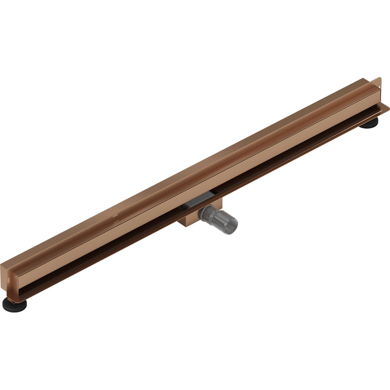 Mexen Flat Wall odpływ liniowy ścienny 2w1 110 cm, miedź szczotkowana - 1C30110