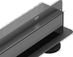 Mexen Flat Wall odpływ liniowy ścienny 2w1 80 cm, gun gray szczotkowany - 1E30080
