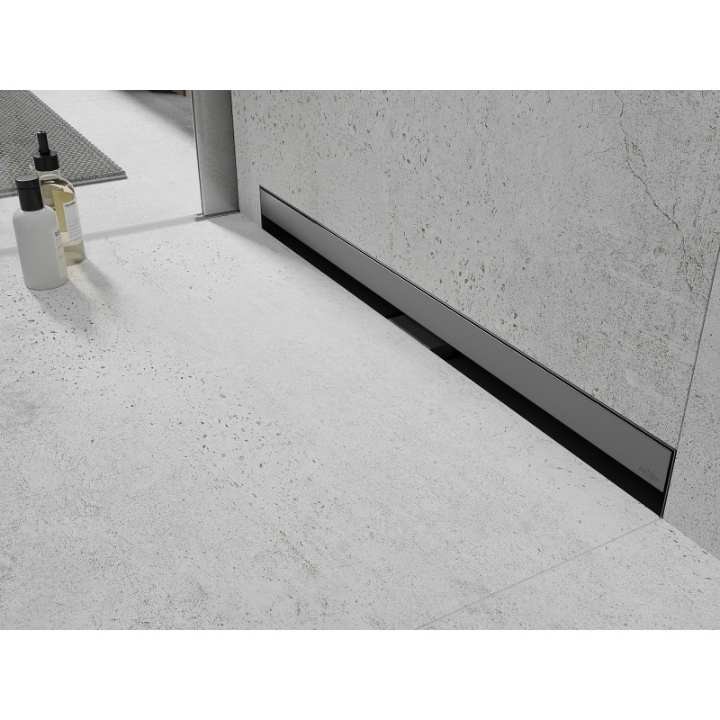 Mexen Flat Wall odpływ liniowy ścienny 2w1 110 cm, gun gray szczotkowany - 1E30110