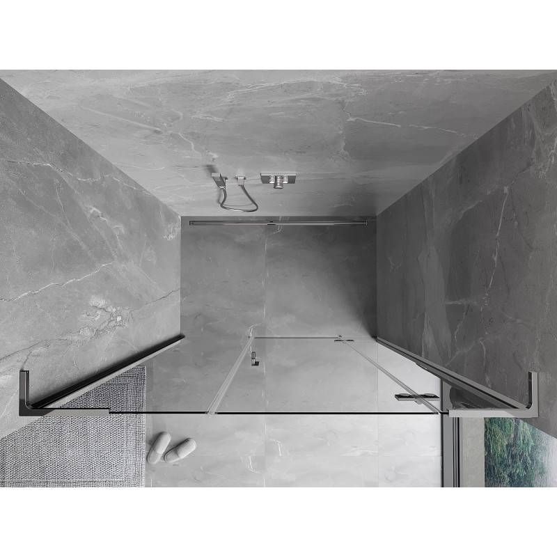 Mexen Mist-H L drzwi prysznicowe uchylne prawe 160 cm, transparent, chrom - 8A5L-160-001-01-00-P