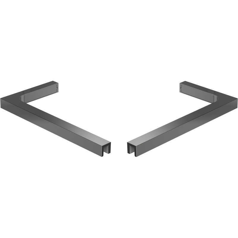 Mexen Uni-L1 zestaw wsporników kątowych L do drzwi i ścianek prysznicowych 6-8 mm, gun metal - 830-12-95