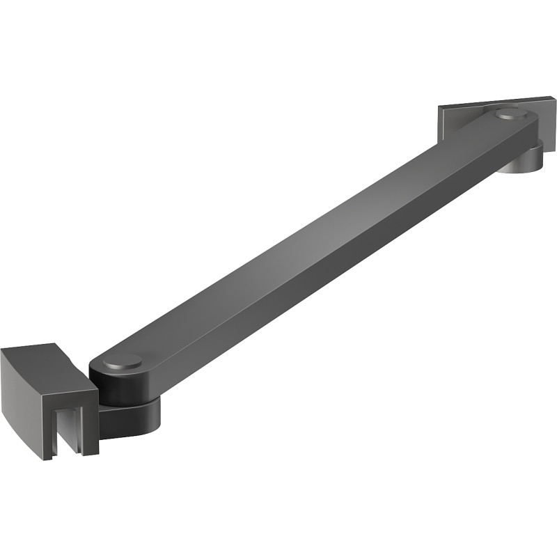 Mexen Uni-S wspornik skośny do drzwi i ścianek prysznicowych 6-8 mm, gun metal - 830-09-95