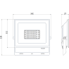 Mexen Luxpro naświetlacz LED, 30W, Neutralna - 4000K, 2700 lm, czarny - L230-030-40-70