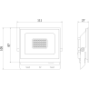Mexen Luxpro+ naświetlacz LED, 20W, Neutralna - 4000K, 2200 lm, czarny - L231-020-40-70