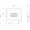 Mexen Luxpro+ naświetlacz LED, 30W, Zimna - 6500K, 3300 lm, czarny - L231-030-65-70
