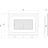 Mexen Luxpro+ naświetlacz LED, 100W, Zimna - 6500K, 11000 lm, czarny - L231-100-65-70