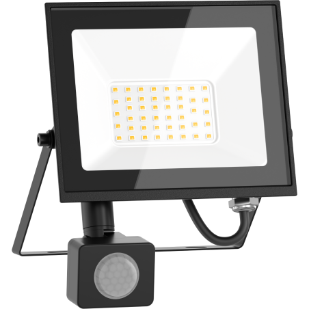 Mexen Luxpro naświetlacz LED z czujnikiem ruchu, 30W, Neutralna - 4000K, 2700 lm, czarny - L235-030-40-70