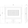 Mexen Luxpro naświetlacz LED z czujnikiem ruchu, 150W, Zimna - 6500K, 13500 lm, czarny - L235-150-65-70
