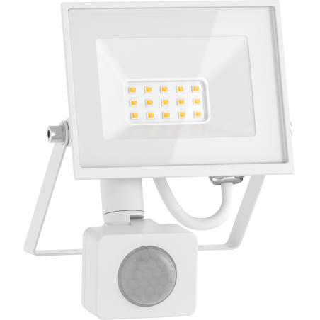 Mexen Luxpro+ naświetlacz LED z czujnikiem ruchu, 10W, Zimna - 6500K, 1100 lm, biały - L236-010-65-20
