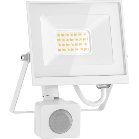 Mexen Luxpro+ naświetlacz LED z czujnikiem ruchu, 20W, Zimna - 6500K, 2200 lm, biały - L236-020-65-20