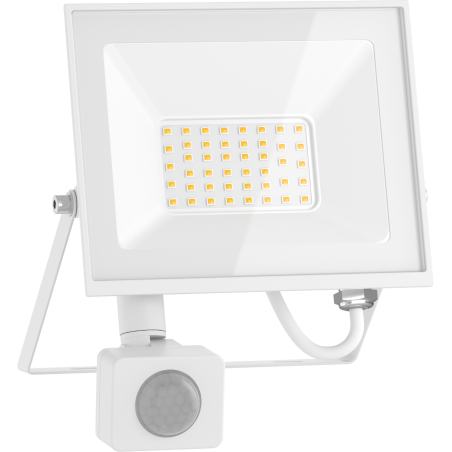 Mexen Luxpro+ naświetlacz LED z czujnikiem ruchu, 30W, Zimna - 6500K, 3300 lm, biały - L236-030-65-20