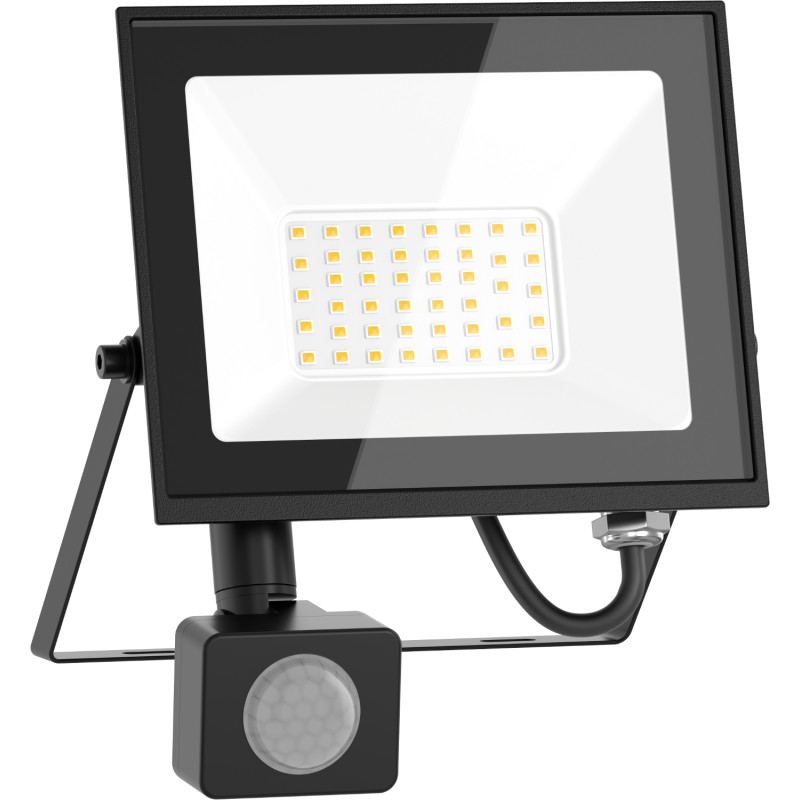 Mexen Luxpro+ naświetlacz LED z czujnikiem ruchu, 30W, Neutralna - 4000K, 3300 lm, czarny - L236-030-40-70