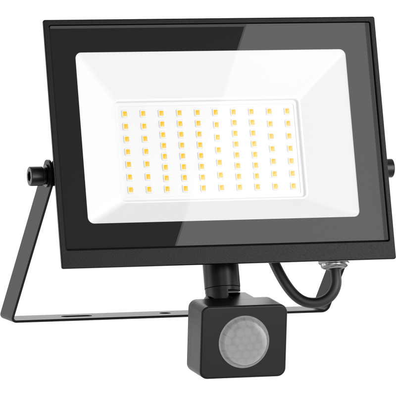 Mexen Luxpro+ naświetlacz LED z czujnikiem ruchu, 50W, Zimna - 6500K, 5500 lm, czarny - L236-050-65-70