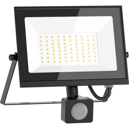 Mexen Luxpro+ naświetlacz LED z czujnikiem ruchu, 50W, Zimna - 6500K, 5500 lm, czarny - L236-050-65-70