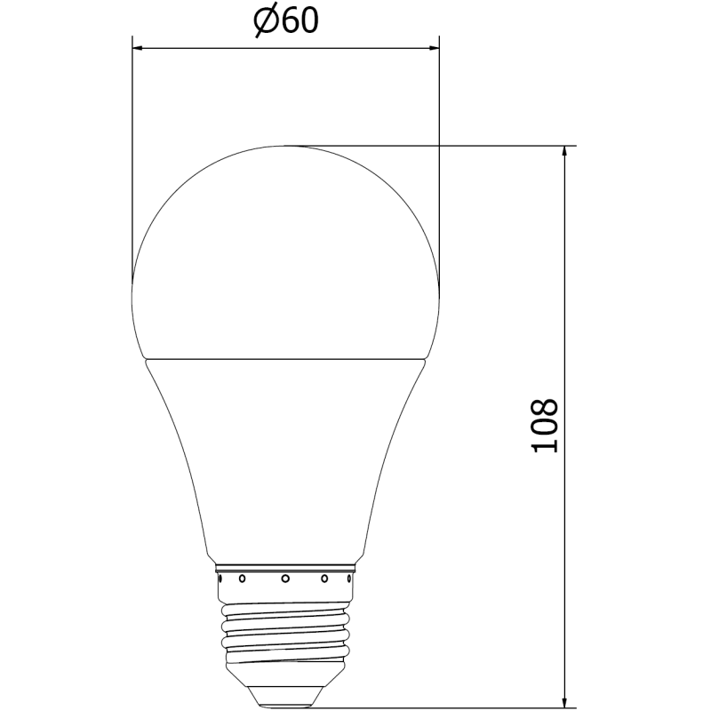 Mexen Nova 3x żarówka LED E27, A60, 5W, Ciepła - 3000K, 525 lm - L100-E27-0530-01x03