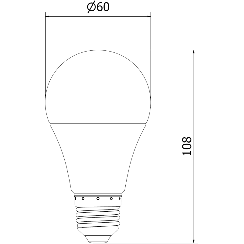 Mexen Nova 3x żarówka LED E27, A60, 5W, Neutralna - 4000K, 525 lm - L100-E27-0540-01x03