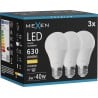 Mexen Nova 3x żarówka LED E27, A60, 6W, Ciepła - 3000K, 630 lm - L100-E27-0630-01x03