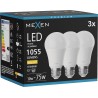 Mexen Nova 3x żarówka LED E27, A60, 10W, Ciepła - 3000K, 1055 lm - L100-E27-1030-01x03