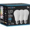 Mexen Nova 3x żarówka LED E27, A60, 10W, Zimna - 6500K, 1055 lm - L100-E27-1065-01x03
