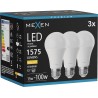 Mexen Nova 3x żarówka LED E27, A60, 15W, Ciepła - 3000K, 1575 lm - L100-E27-1530-01x03