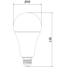 Mexen Nova 3x żarówka LED E27, A70, 18W, Zimna - 6500K, 1890 lm - L100-E27-1865-01x03