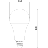 Mexen Nova 6x żarówka LED E27, A70, 18W, Ciepła - 3000K, 1890 lm - L100-E27-1830-01x06