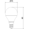 Mexen Nova 3x żarówka LED E14, G45, 1W, Ciepła - 3000K, 105 lm - L101-E14-0130-01x03
