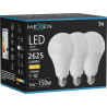Mexen Nova 3x żarówka LED E27, A95, 25W, Ciepła - 3000K, 2625 lm - L100-E27-2530-01x03