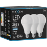 Mexen Nova 3x żarówka LED E27, A95, 25W, Zimna - 6500K, 2625 lm - L100-E27-2565-01x03