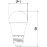 Mexen Nova 3x żarówka LED E27, G45, 8W, Neutralna - 4000K, 840 lm - L101-E27-0840-01x03