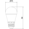 Mexen Nova 6x żarówka LED E27, G45, 9W, Ciepła - 3000K, 945 lm - L101-E27-0930-01x06