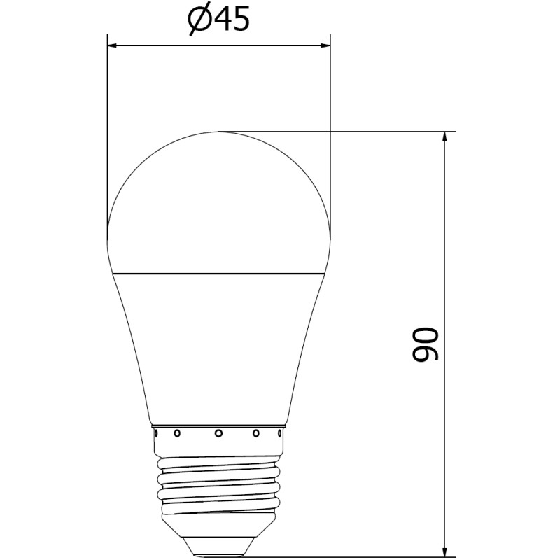 Mexen Nova 6x żarówka LED E27, G45, 10W, Neutralna - 4000K, 1055 lm - L101-E27-1040-01x06