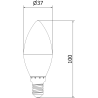 Mexen Nova 3x żarówka LED E14, C37, 1W, Ciepła - 3000K, 105 lm - L102-E14-0130-01x03