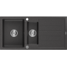 Mexen Andres zlewozmywak granitowy 1,5-komorowy z ociekaczem 1000 x 500 mm, czarny nakrapiany, syfon chrom - 6515101510-76
