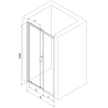 Mexen Apia drzwi prysznicowe rozsuwane 115 cm, pasy, chrom - 845-115-000-01-20