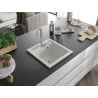 Mexen Vito zlewozmywak granitowy 1-komorowy 520 x 490 mm, biały, syfon chrom - 6503521000-20