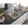 Mexen Vito zlewozmywak granitowy 1-komorowy 520 x 490 mm, beżowy, syfon chrom - 6503521000-69