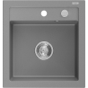 Mexen Vito zlewozmywak granitowy 1-komorowy 520 x 490 mm, szary, syfon chrom - 6503521000-71